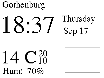 4.2 inch E-paper Weather app — Current, a GxEPD2 e-paper interface for a 400×300 display