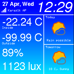 Meteor — Main V2A, a TFT_eSPI interface for a 240×240 display