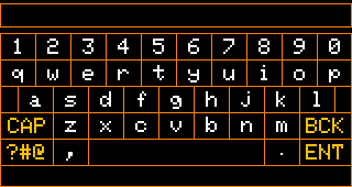 Keyboard  — Screen 74097, a Adafruit GFX (color) interface for a 320×170 display