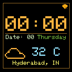 Clock — Screen 76429, a TFT_eSPI interface for a 240×240 display